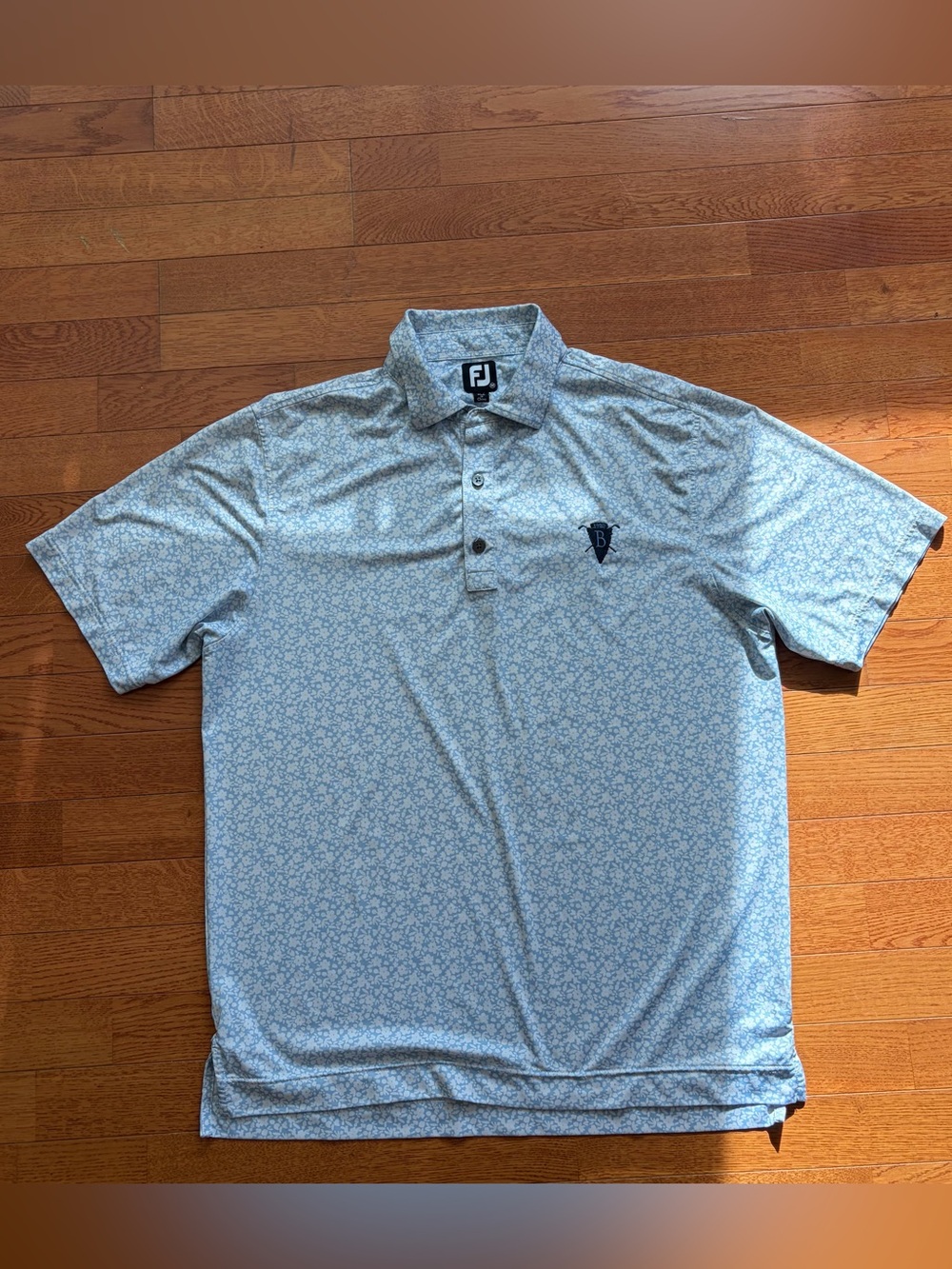 Footjoy Floral Blue Golf Polo Shirt